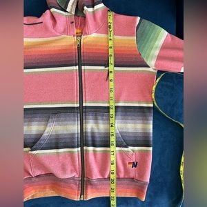 Aviator Nation - Kids Serape Stripe Zip Hoodie - Size 14